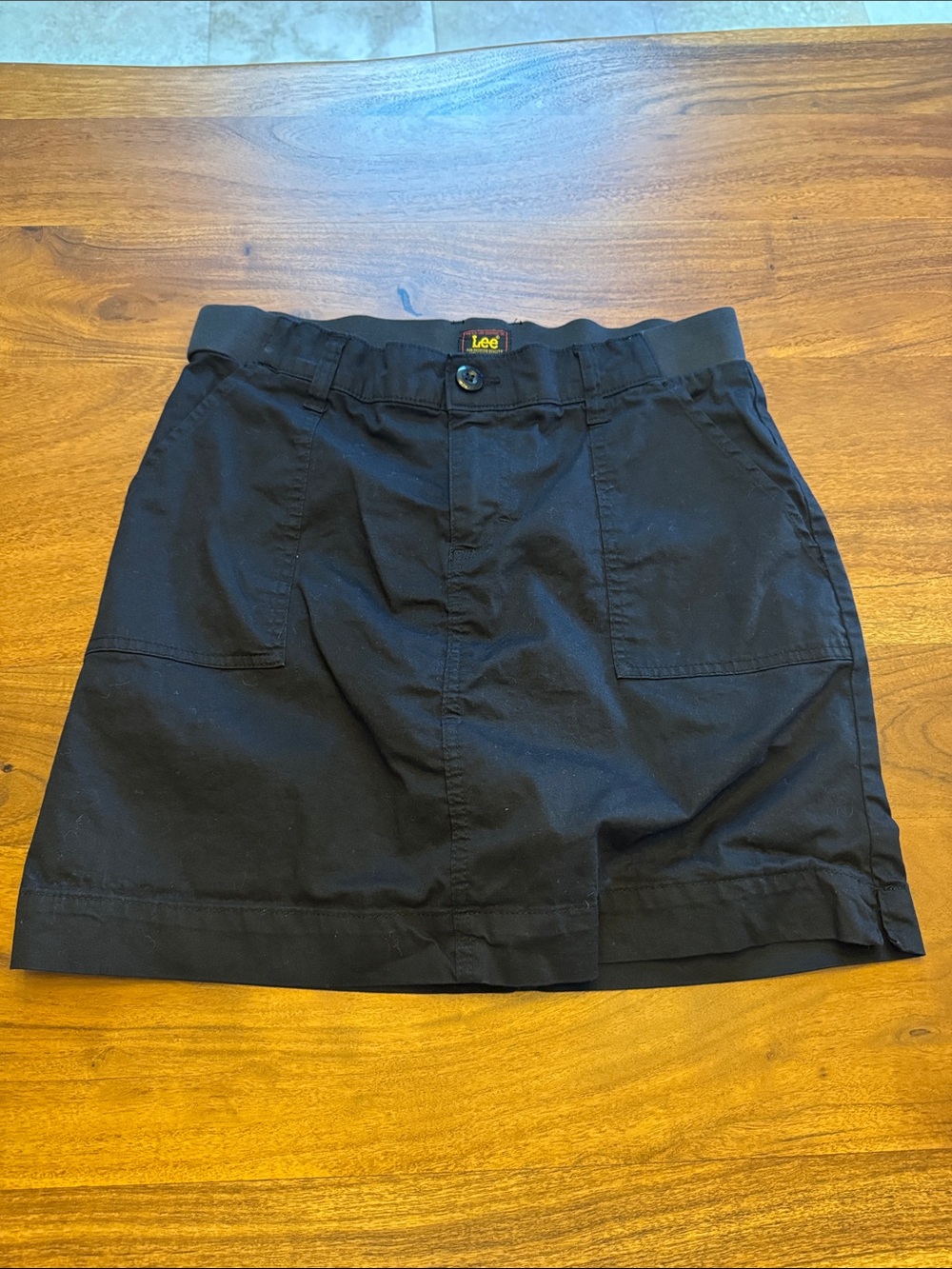 Lee Black Mini Utility Skirt with Front Pockets